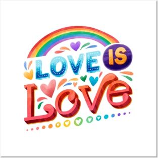 Love is Love LGBTQ Pride Month Posters and Art